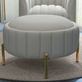 Swivel Accent Chair with Ottoman Set and Upholstered Cushion
