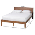 Salvatore Mid-Century Modern Walnut Brown Wood Platform Bed