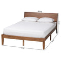 Salvatore Mid-Century Modern Walnut Brown Wood Platform Bed