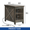 Moasis Charging End Table with Storage - Side Table Featuring 2 Power Outlets & 2 USB Ports for Living Room