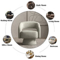 Modern Upholstered Armchair with 360-Degree Swivel Design