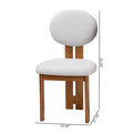 Kacela Contemporary Japandi Boucle Upholstered Wood Dining Chair Set - 2 Pieces