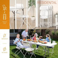 Set of 4 Portable Stackable Plastic Folding Chairs with Steel Frame for Indoor and Outdoor Events