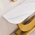 Contemporary Console Table with Elegant Design, Metal Frame, and Adjustable Foot Pads for Entryway