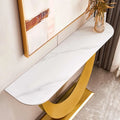 Contemporary Console Table with Elegant Design, Metal Frame, and Adjustable Foot Pads for Entryway