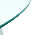 Contemporary Minimalist Glass Table with Premium Tempered Glass and Metal Frame