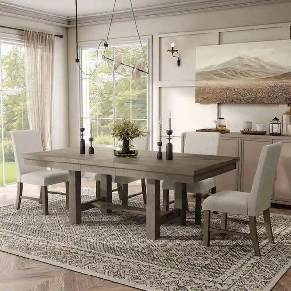 Jusk Rustic Grey Wood 5-Piece Dining Set by Furniture of America