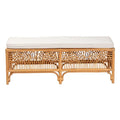 Bali & Pari Materra Contemporary Bohemian Natural Brown Rattan Bench