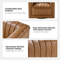 Set of 2 Esteban Modern Leather Swivel Barrel Chairs by HULALA HOME