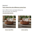 Compact Mid-Century Modern Round Walnut Coffee Table for Small Spaces and Apartments