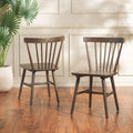 SAFAVIEH Signa Spindle Farmhouse Dining Chair Set (2 Chairs) - Dimensions: 20" W x 20" D x 33" H