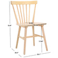 SAFAVIEH Signa Spindle Farmhouse Dining Chair Set (2 Chairs) - Dimensions: 20" W x 20" D x 33" H