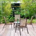 Costway Set of 4 Patio Chairs with Armrests for Garden and Deck - View Details