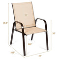 Costway Set of 4 Patio Chairs with Armrests for Garden and Deck - View Details
