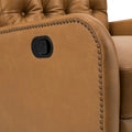 Jordano Mid-Century Leather Recliner with Metal Base by HULALA HOME
