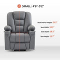 MCombo Compact Power Lift Recliner Chair with Massage and Heat for Seniors, Faux Leather Model 7569