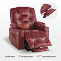 MCombo Compact Power Lift Recliner Chair with Massage and Heat for Seniors, Faux Leather Model 7569
