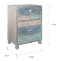 Multi-Color Driftwood Nautical 6-Drawer Chest from Key West