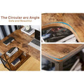 JJS L-Shaped Corner Desk for Home Office with Integrated Bookcase