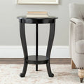 SAFAVIEH Carlotta Grey Pedestal Side Table - Dimensions: 18.1" W x 18.1" D x 26" H