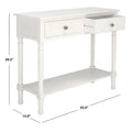 SAFAVIEH Leonia Console Table with 2 Drawers - Dimensions: 35.5" W x 13" L x 29.5" H