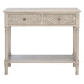 SAFAVIEH Leonia Console Table with 2 Drawers - Dimensions: 35.5" W x 13" L x 29.5" H