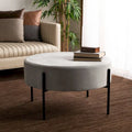 SAFAVIEH Shianne Round Velvet Cocktail Ottoman Table
