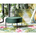SAFAVIEH Shianne Round Velvet Cocktail Ottoman Table