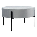 SAFAVIEH Shianne Round Velvet Cocktail Ottoman Table