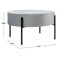 SAFAVIEH Shianne Round Velvet Cocktail Ottoman Table