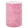SAFAVIEH Rilla Dark Pink Round Accent Table - Dimensions: 13.8" W x 13.8" L x 19.7" H
