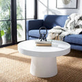 SAFAVIEH Berenice Round Coffee Table - Paper Mache - Dimensions: 31.6" W x 31.6" L x 17.8" H