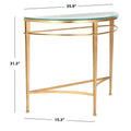 SAFAVIEH Couture Zelda Antique Gold Glass Console Table - Dimensions: 36" W x 15" D x 31" H