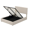 Upholstered Platform Bed with Lift-Up Storage - Full/Queen Size