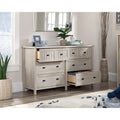 Wood Dresser with 6 Drawers Storage Cabinet with Thick Top