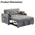 3-in-1 Modern Velvet Sleeper Sofa Bed: Convertible Loveseat with Pull-Out Bed