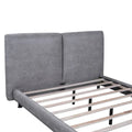 Queen Platform Bed with Dual Oversized Headrests