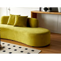 90.2-Inch Curved Velvet Half Moon Sofa for Living Room