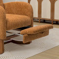 Ergonomic High Back Rocking Chair with Adjustable Footrest