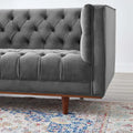 Performance Velvet Tufted Sofa by Elation