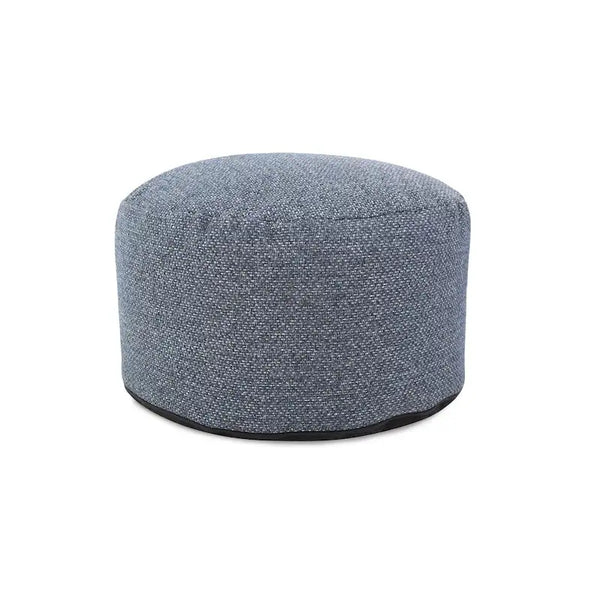 Allan Andrews Indigo Panama Round Foot Pouf