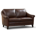 Sienna Authentic Leather Midcentury Modern Loveseat