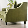 Olie Green Solid Wood Padded Loveseat - Transitional Style by Furniture of America