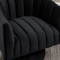 SEYNAR Set of 2 Modern Glam Velvet Upholstered Round Swivel Accent Barrel Chairs