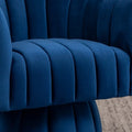 SEYNAR Set of 2 Modern Glam Velvet Upholstered Round Swivel Accent Barrel Chairs