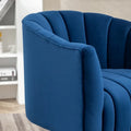 SEYNAR Set of 2 Modern Glam Velvet Upholstered Round Swivel Accent Barrel Chairs