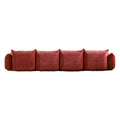 Spacious Mid-Century Modern Chenille Sectional Sofa - 4-Seater Modular Couch with Plush Cushions