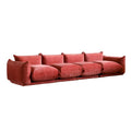 Spacious Mid-Century Modern Chenille Sectional Sofa - 4-Seater Modular Couch with Plush Cushions