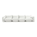 Spacious Mid-Century Modern Chenille Sectional Sofa - 4-Seater Modular Couch with Plush Cushions
