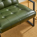 Glitzhome Set of 2 Mid-Century Tufted Accent Chairs in 29.25W PU Leather